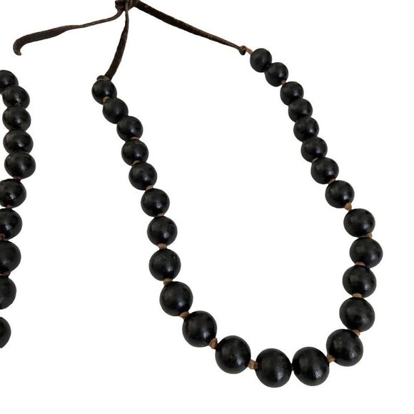Boho Black Beaded Necklace Bundle of 2 in One Size - Picture 4 of 8